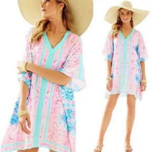 Lilly Pulitzer Thea V Neck Silk Caftan